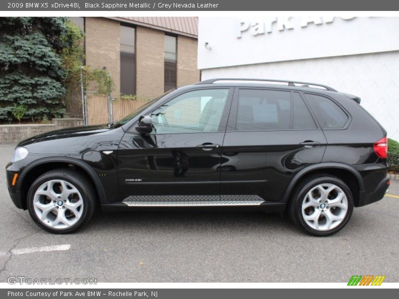 Black Sapphire Metallic / Grey Nevada Leather 2009 BMW X5 xDrive48i