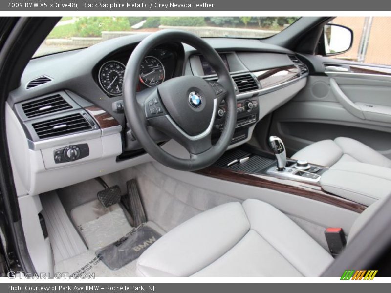 Black Sapphire Metallic / Grey Nevada Leather 2009 BMW X5 xDrive48i