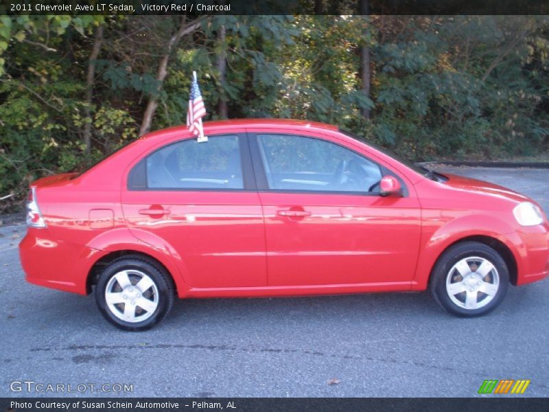 Victory Red / Charcoal 2011 Chevrolet Aveo LT Sedan