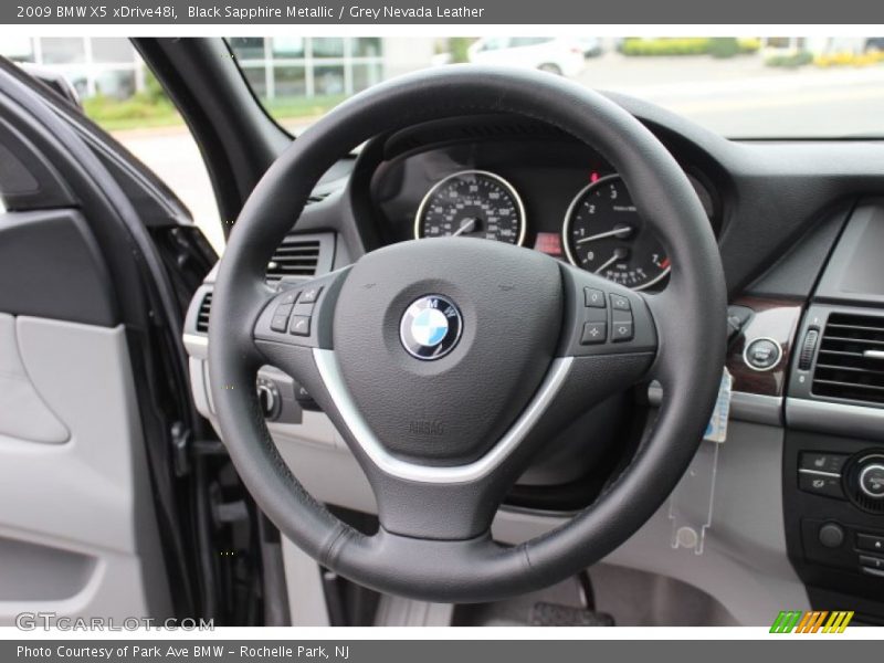 Black Sapphire Metallic / Grey Nevada Leather 2009 BMW X5 xDrive48i