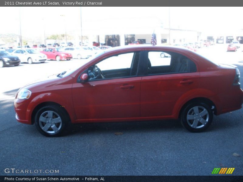 Victory Red / Charcoal 2011 Chevrolet Aveo LT Sedan