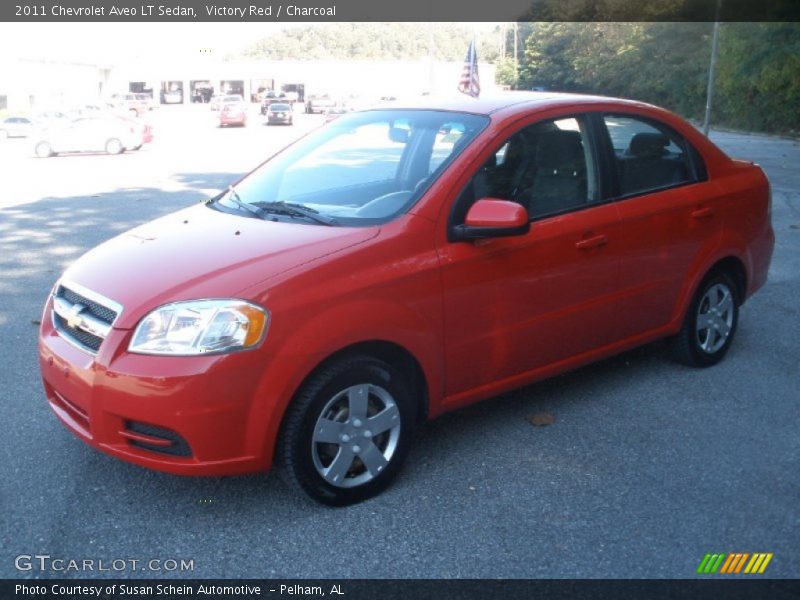 Victory Red / Charcoal 2011 Chevrolet Aveo LT Sedan