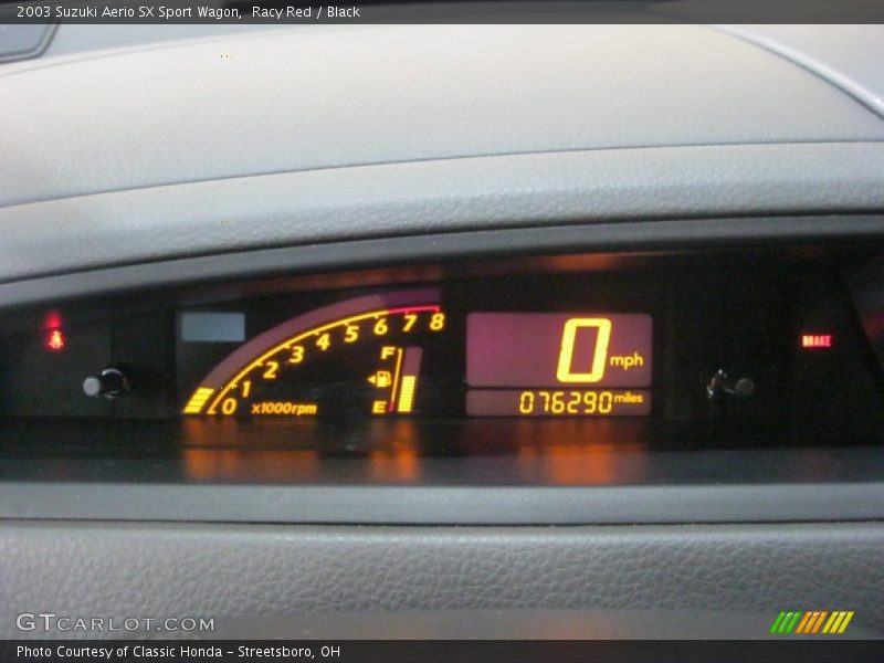 Racy Red / Black 2003 Suzuki Aerio SX Sport Wagon