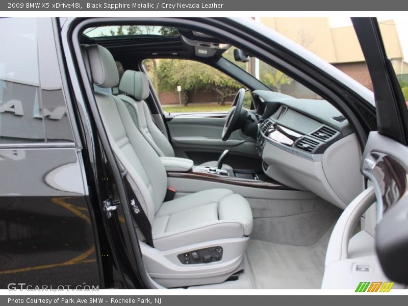 Black Sapphire Metallic / Grey Nevada Leather 2009 BMW X5 xDrive48i