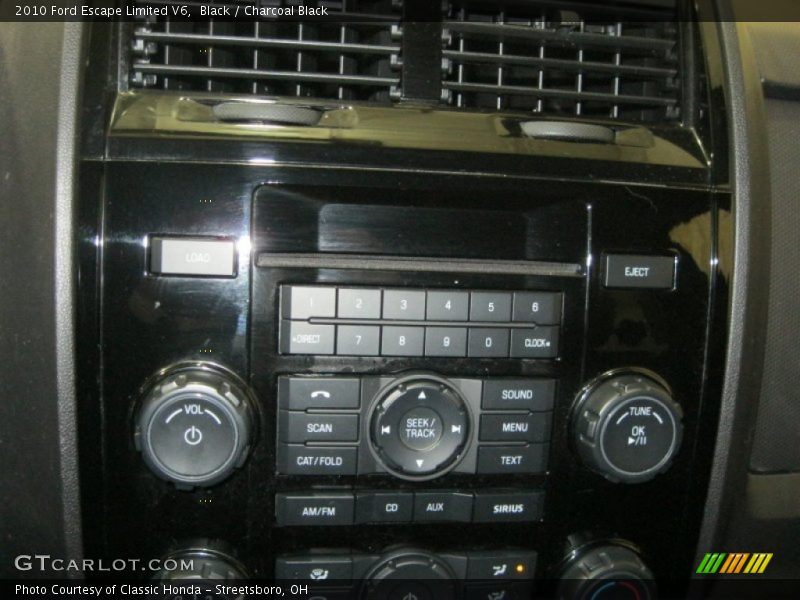 Black / Charcoal Black 2010 Ford Escape Limited V6