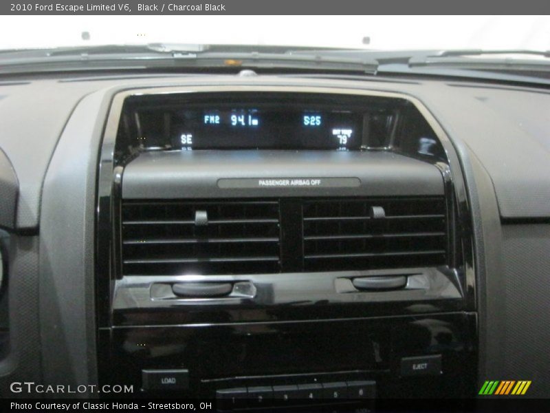 Black / Charcoal Black 2010 Ford Escape Limited V6