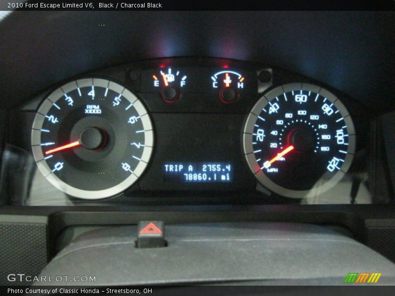 Black / Charcoal Black 2010 Ford Escape Limited V6