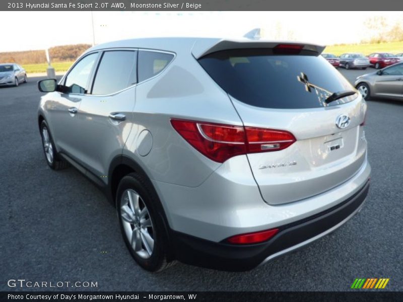 Moonstone Silver / Beige 2013 Hyundai Santa Fe Sport 2.0T AWD