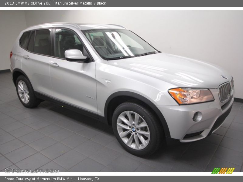 Titanium Silver Metallic / Black 2013 BMW X3 xDrive 28i