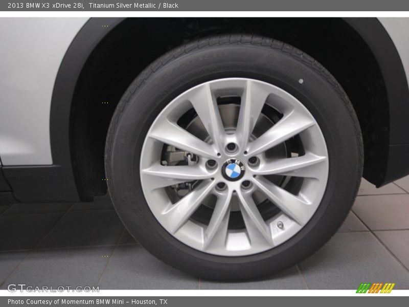 Titanium Silver Metallic / Black 2013 BMW X3 xDrive 28i