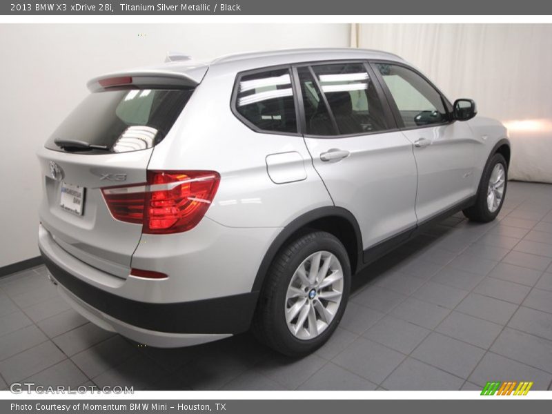 Titanium Silver Metallic / Black 2013 BMW X3 xDrive 28i