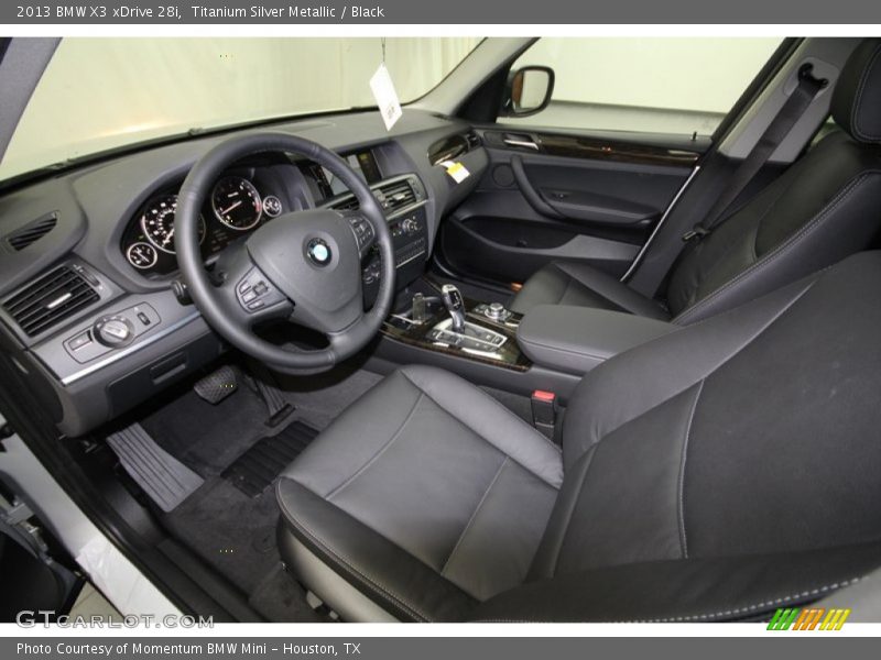 Titanium Silver Metallic / Black 2013 BMW X3 xDrive 28i
