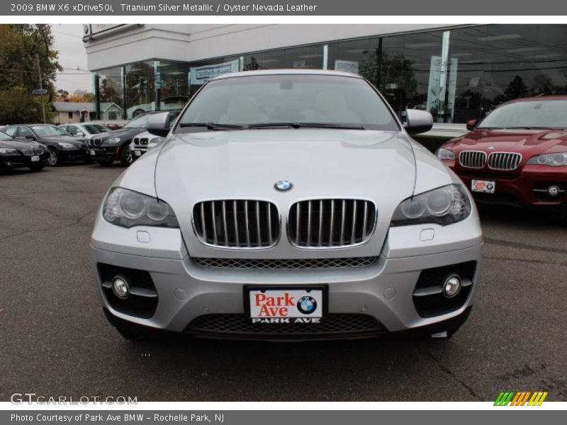 Titanium Silver Metallic / Oyster Nevada Leather 2009 BMW X6 xDrive50i