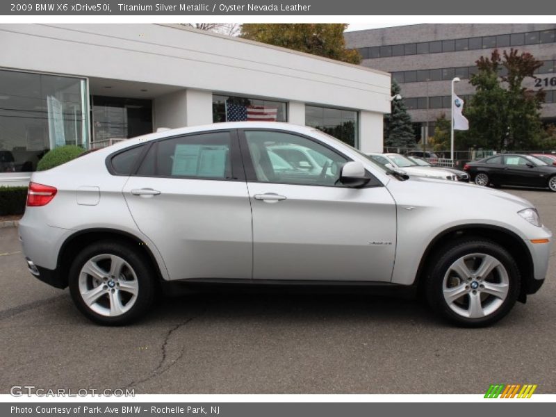 Titanium Silver Metallic / Oyster Nevada Leather 2009 BMW X6 xDrive50i