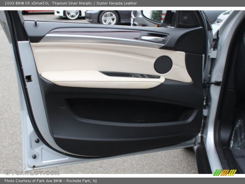 Titanium Silver Metallic / Oyster Nevada Leather 2009 BMW X6 xDrive50i