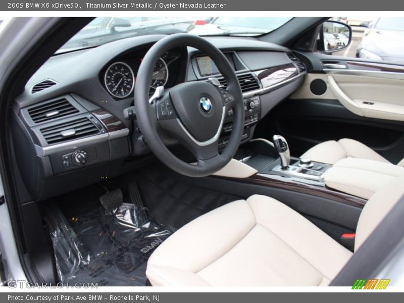 Titanium Silver Metallic / Oyster Nevada Leather 2009 BMW X6 xDrive50i