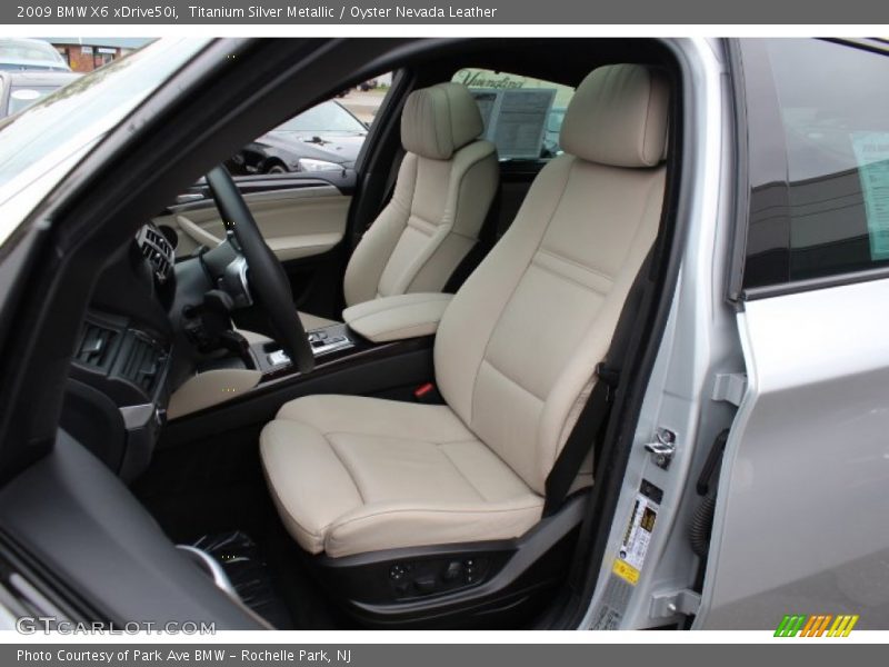 Titanium Silver Metallic / Oyster Nevada Leather 2009 BMW X6 xDrive50i