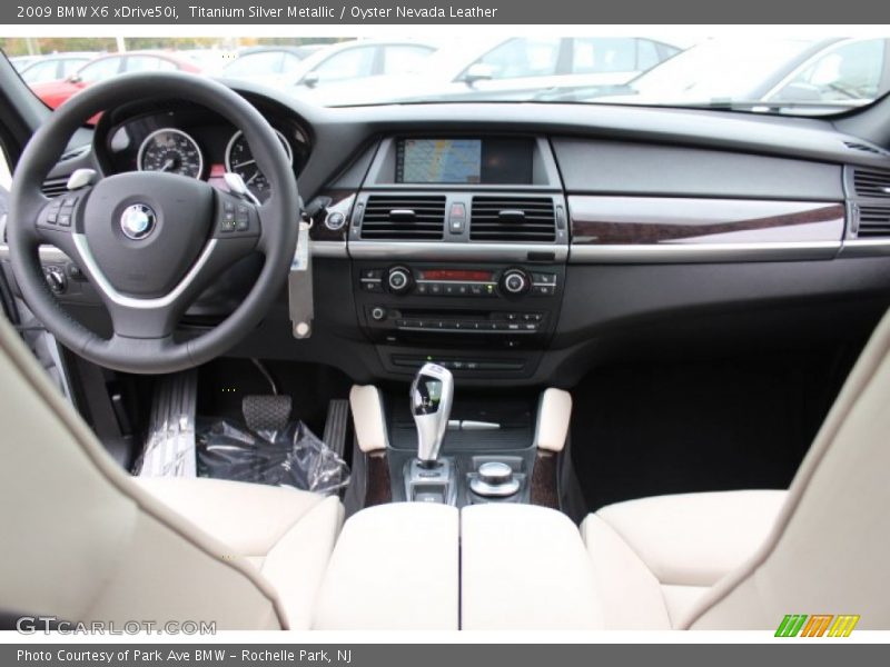 Titanium Silver Metallic / Oyster Nevada Leather 2009 BMW X6 xDrive50i