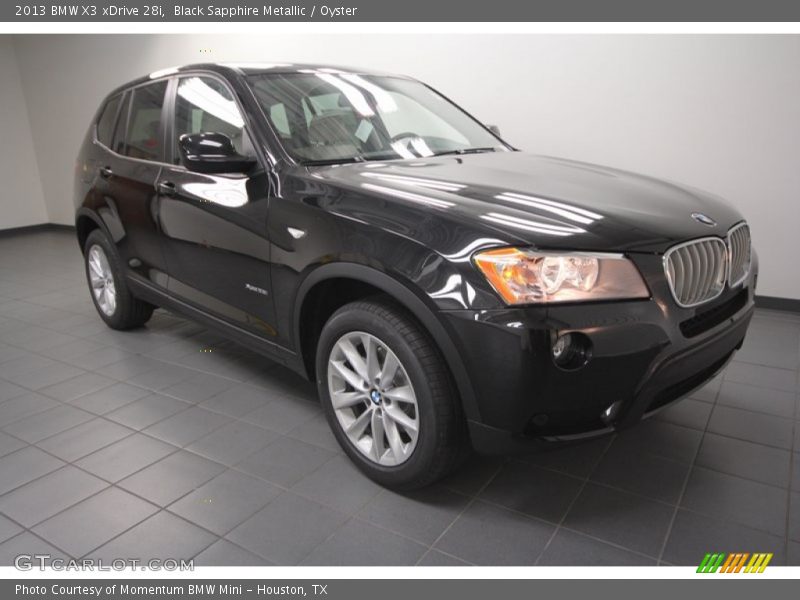 Black Sapphire Metallic / Oyster 2013 BMW X3 xDrive 28i