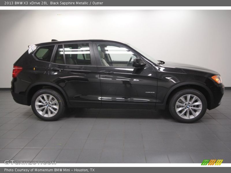 Black Sapphire Metallic / Oyster 2013 BMW X3 xDrive 28i