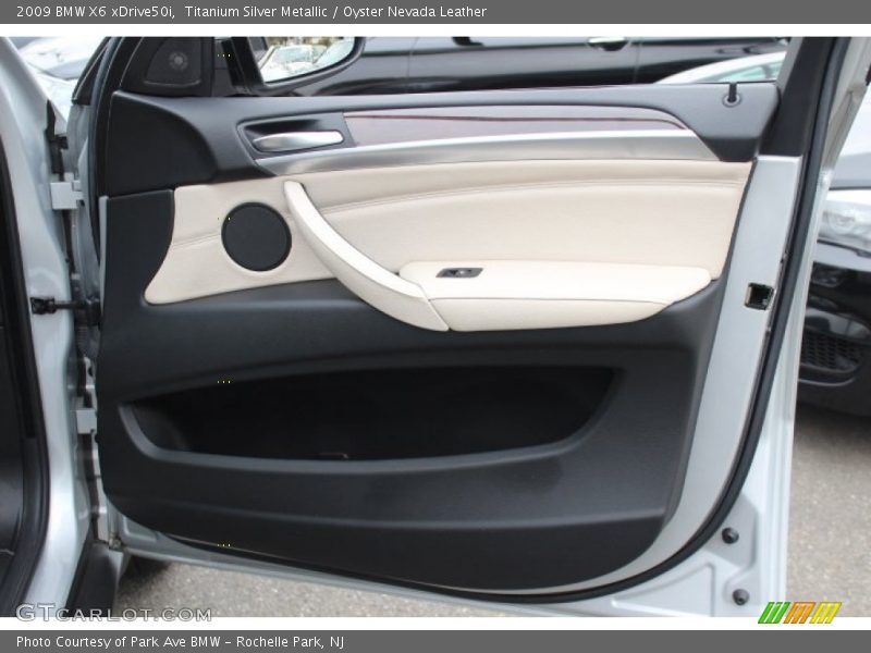 Titanium Silver Metallic / Oyster Nevada Leather 2009 BMW X6 xDrive50i
