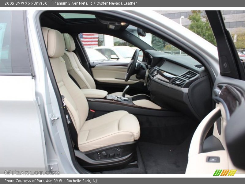 Titanium Silver Metallic / Oyster Nevada Leather 2009 BMW X6 xDrive50i