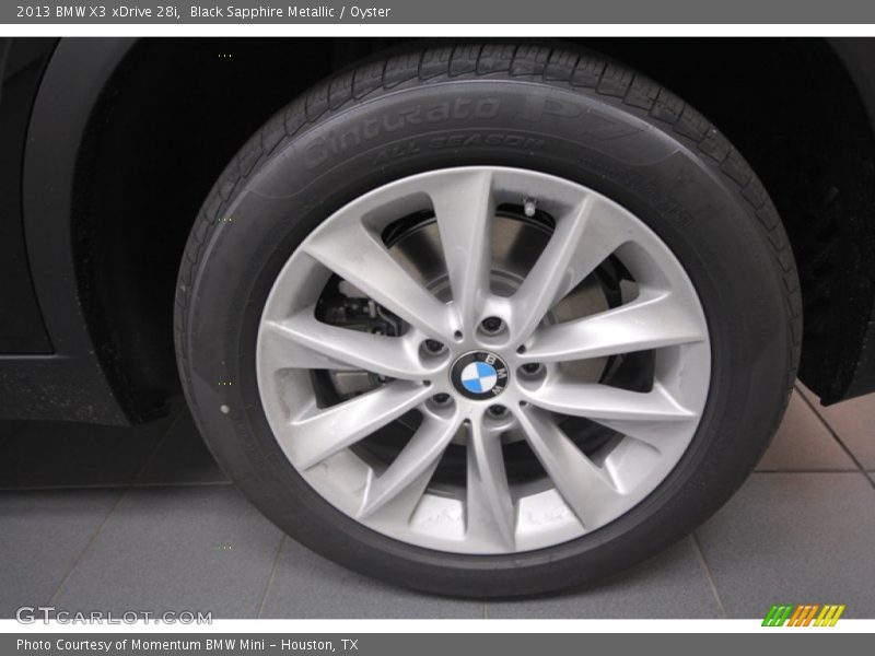 Black Sapphire Metallic / Oyster 2013 BMW X3 xDrive 28i