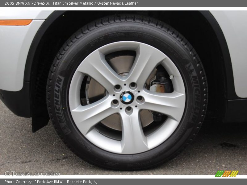 Titanium Silver Metallic / Oyster Nevada Leather 2009 BMW X6 xDrive50i