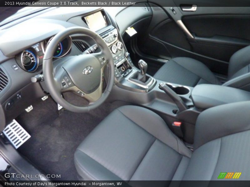 Black Leather Interior - 2013 Genesis Coupe 3.8 Track 