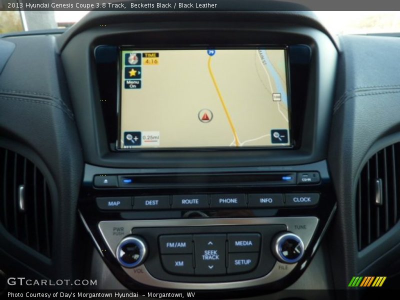 Navigation of 2013 Genesis Coupe 3.8 Track