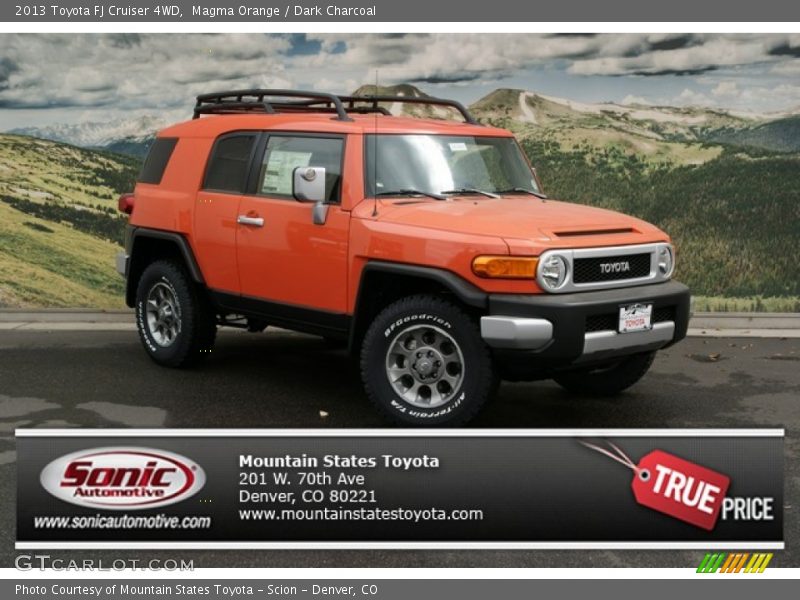 Magma Orange / Dark Charcoal 2013 Toyota FJ Cruiser 4WD