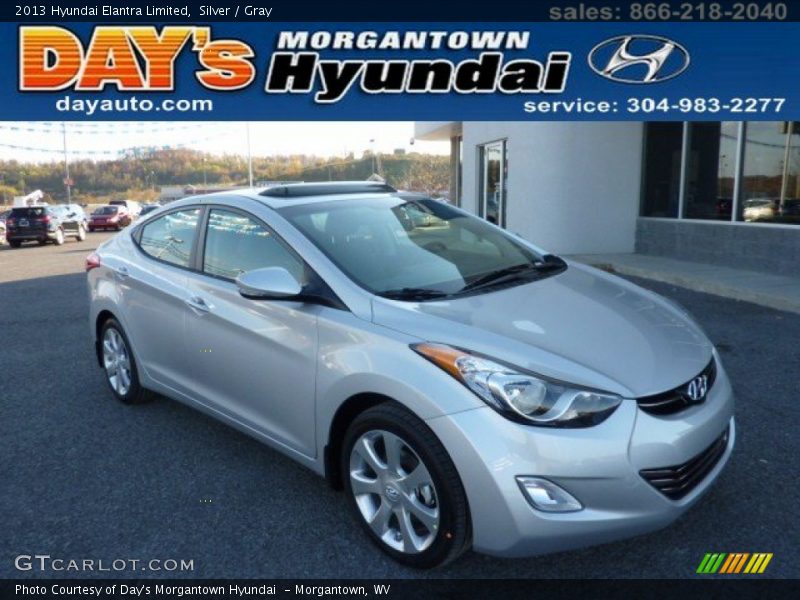 Silver / Gray 2013 Hyundai Elantra Limited