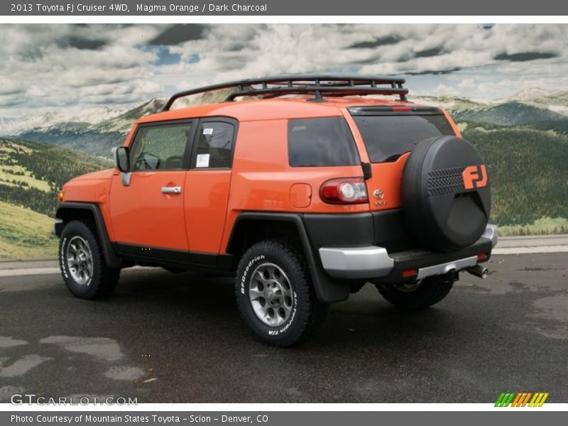 Magma Orange / Dark Charcoal 2013 Toyota FJ Cruiser 4WD