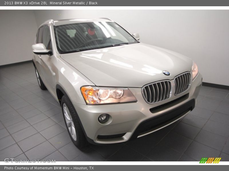 Mineral Silver Metallic / Black 2013 BMW X3 xDrive 28i