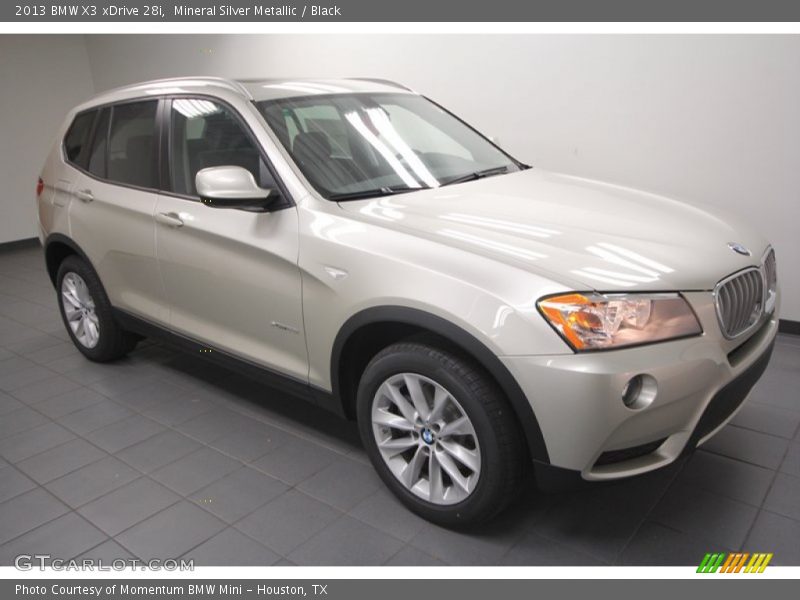 Mineral Silver Metallic / Black 2013 BMW X3 xDrive 28i