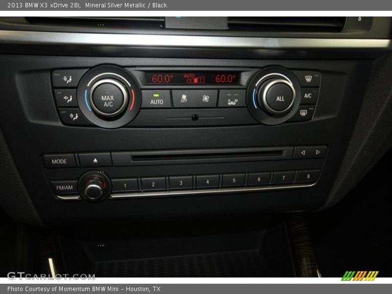 Mineral Silver Metallic / Black 2013 BMW X3 xDrive 28i