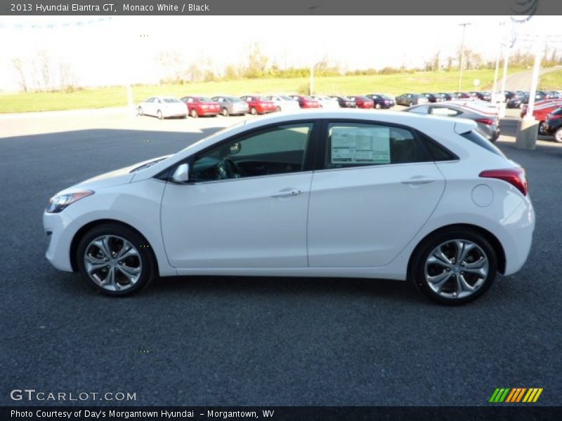 Monaco White / Black 2013 Hyundai Elantra GT