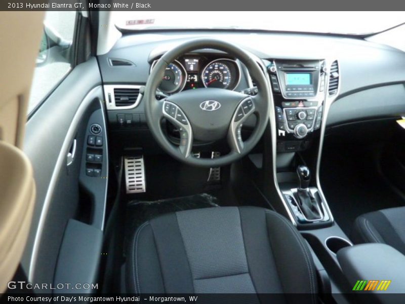 Monaco White / Black 2013 Hyundai Elantra GT