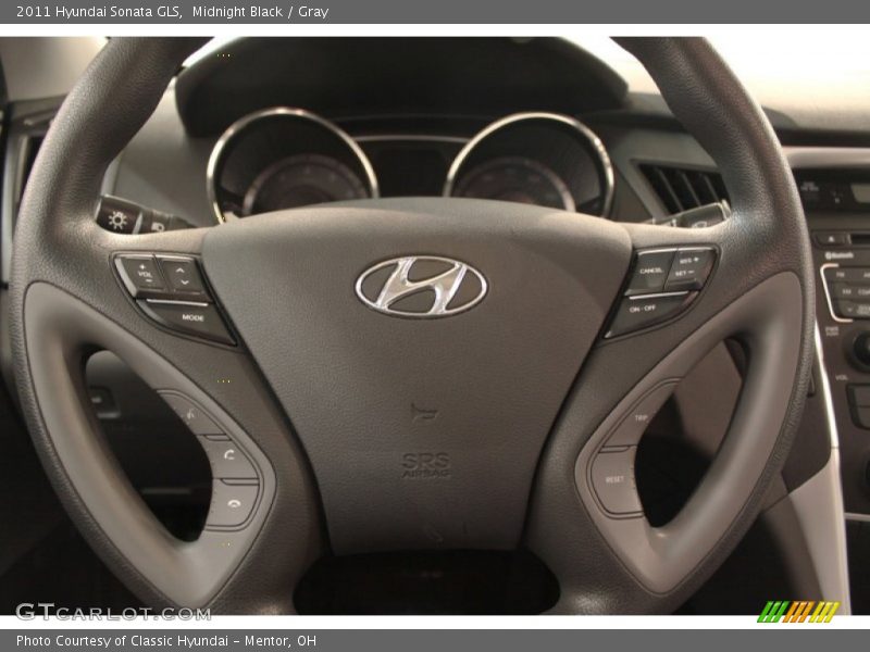 Midnight Black / Gray 2011 Hyundai Sonata GLS