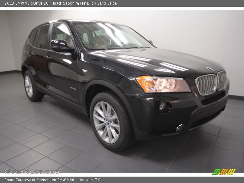 Black Sapphire Metallic / Sand Beige 2013 BMW X3 xDrive 28i