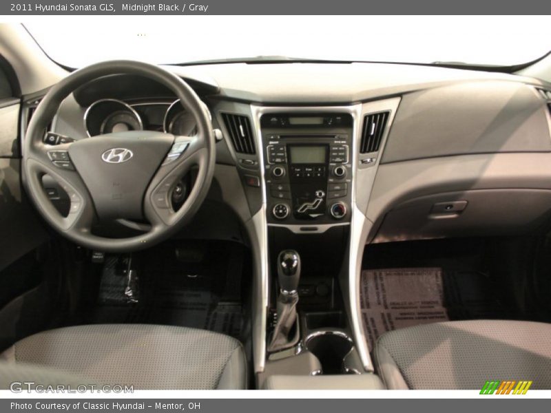Midnight Black / Gray 2011 Hyundai Sonata GLS