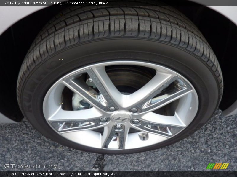 Shimmering Silver / Black 2012 Hyundai Elantra SE Touring