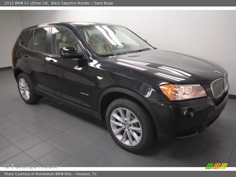 Black Sapphire Metallic / Sand Beige 2013 BMW X3 xDrive 28i