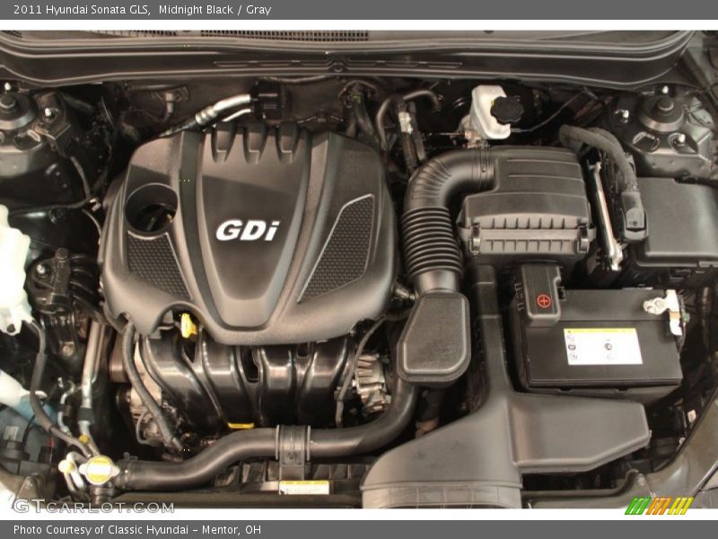 Midnight Black / Gray 2011 Hyundai Sonata GLS
