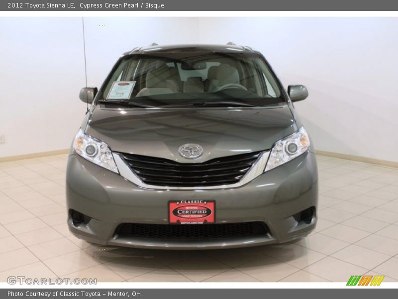 Cypress Green Pearl / Bisque 2012 Toyota Sienna LE