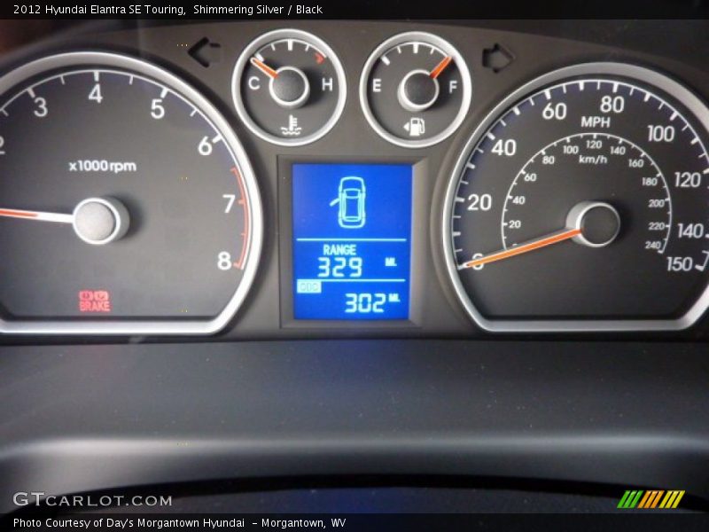 Shimmering Silver / Black 2012 Hyundai Elantra SE Touring