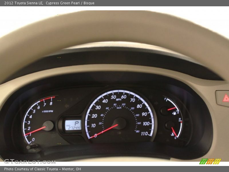 Cypress Green Pearl / Bisque 2012 Toyota Sienna LE