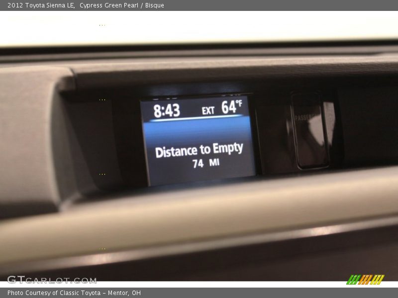 Cypress Green Pearl / Bisque 2012 Toyota Sienna LE