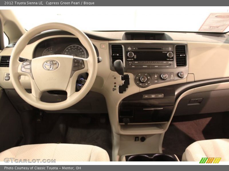 Cypress Green Pearl / Bisque 2012 Toyota Sienna LE