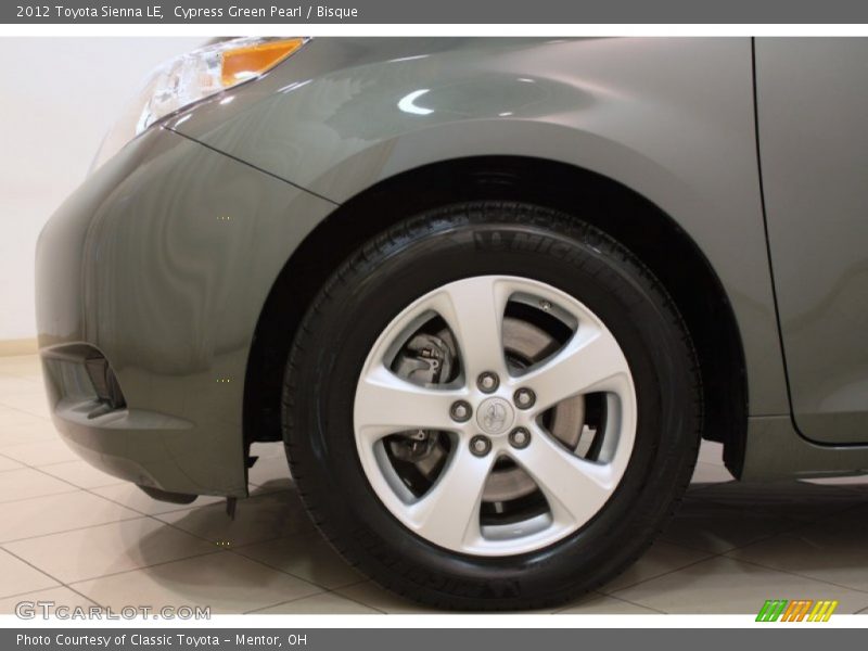 Cypress Green Pearl / Bisque 2012 Toyota Sienna LE